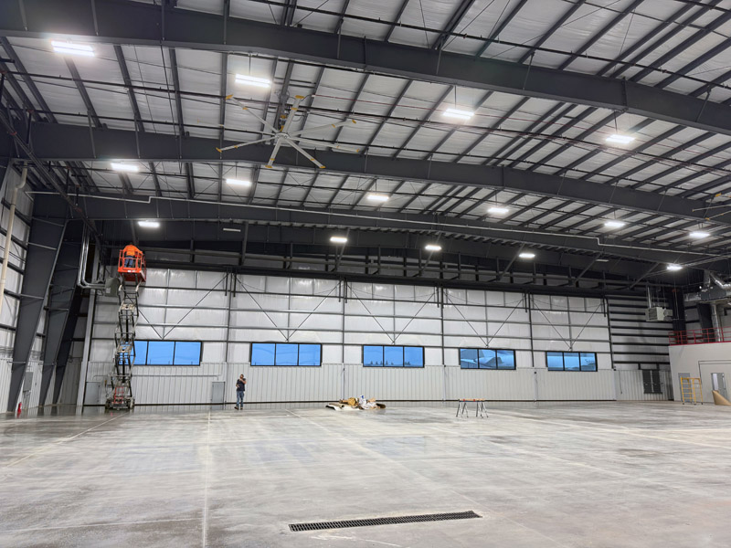 Causey Aviation Hangar - One-Way Door System