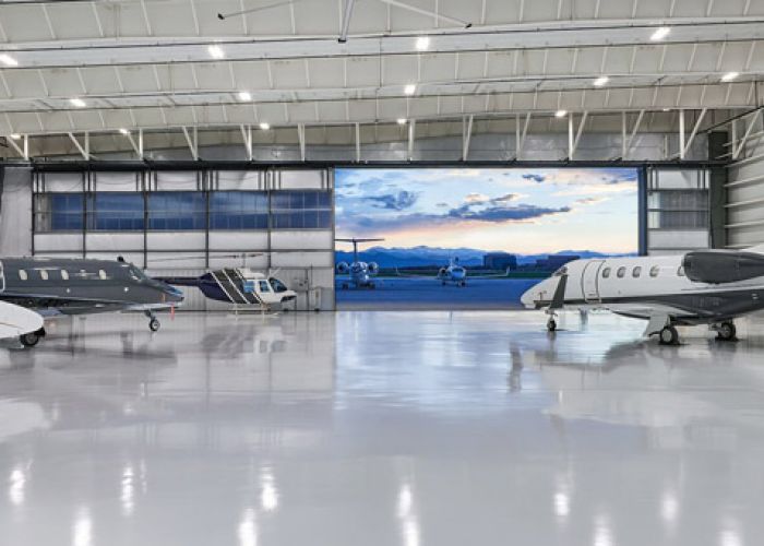 Modern Aviation Hangar - Bi-Parting Door System