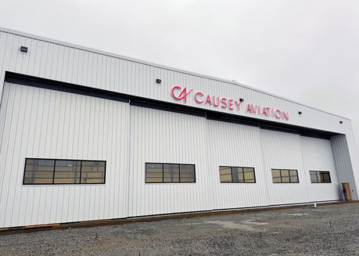Causey Aviation Hangar - One-Way Door System
